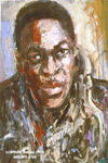 John Coltrane painting by Bruni
